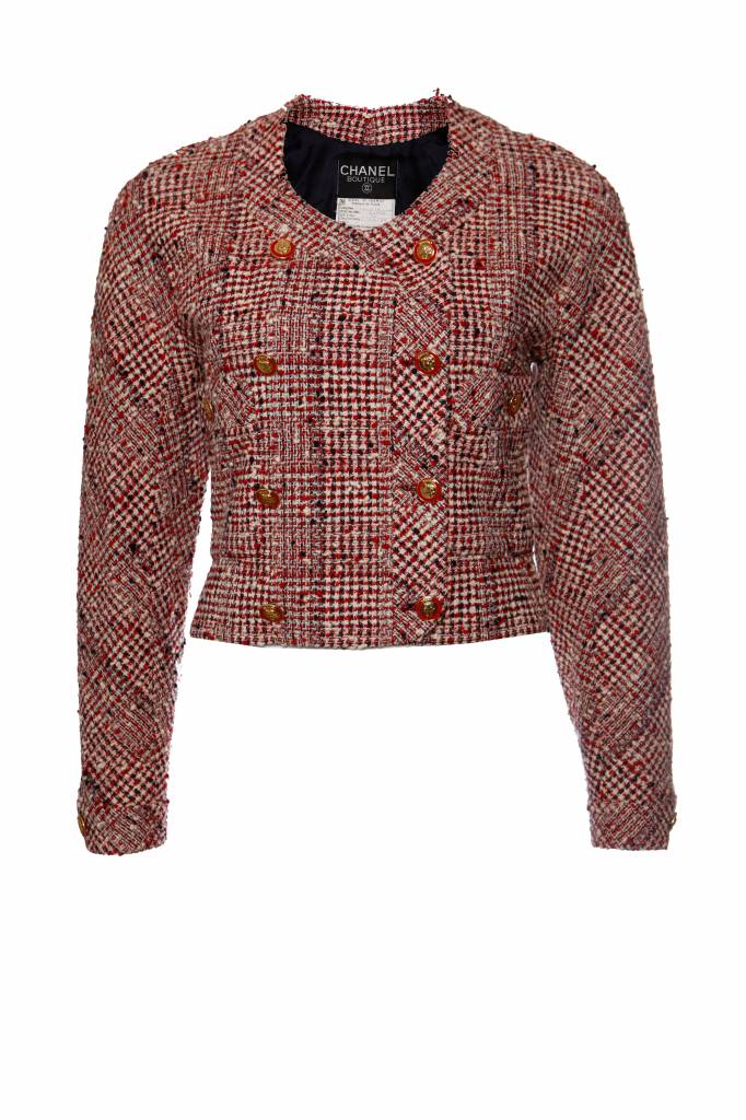 Chanel Chanel, red coloured boucle jacket in size FR38/S. - Unique ...