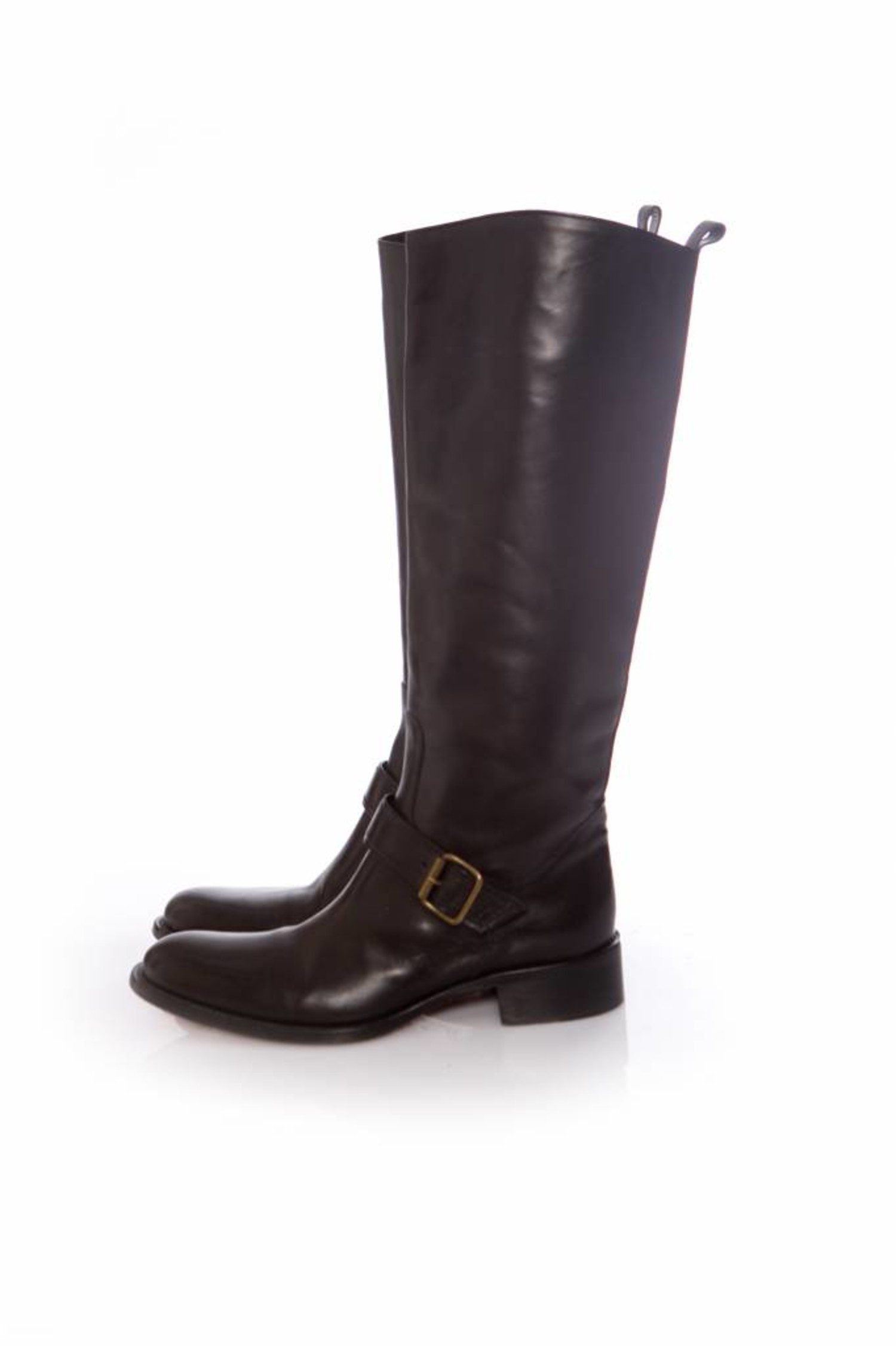 Sartore, black leather horse riding boots. - Unique Designer 