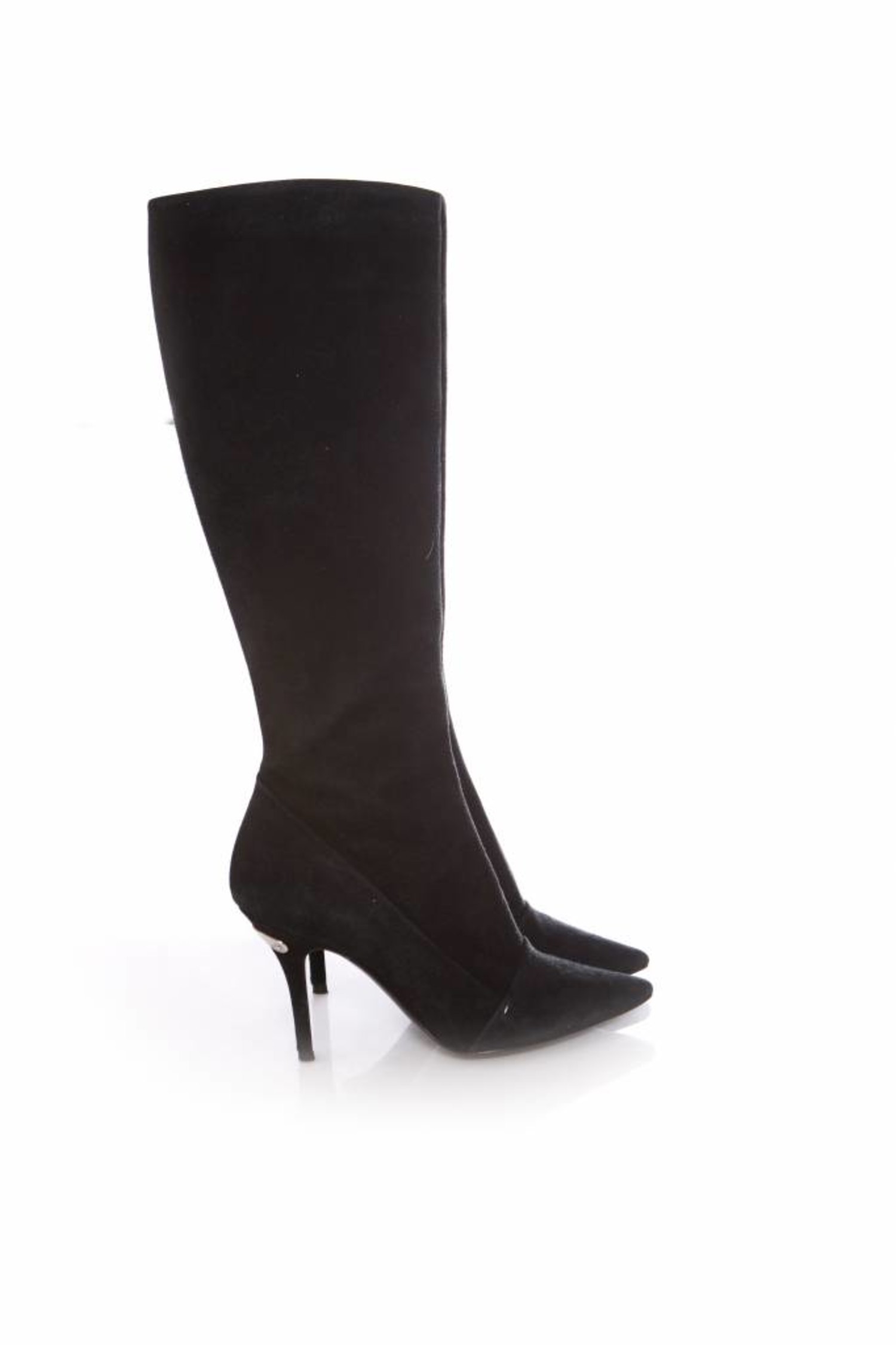 Louis Vuitton Black Suede and Patent Leather Knee High Boots Size 6.5/37 -  Yoogi's Closet