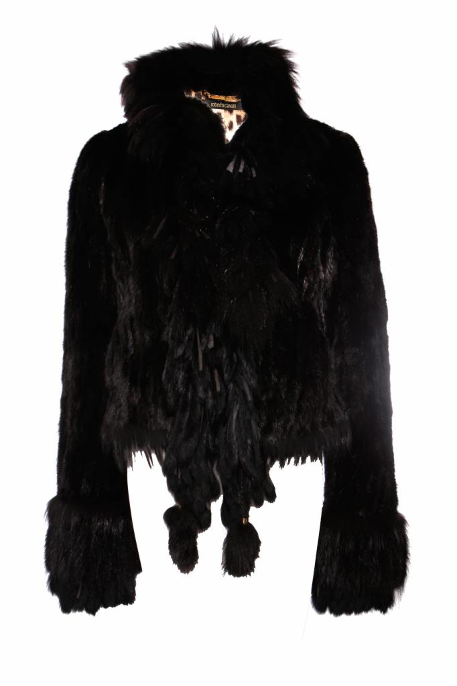 black mink fur coat