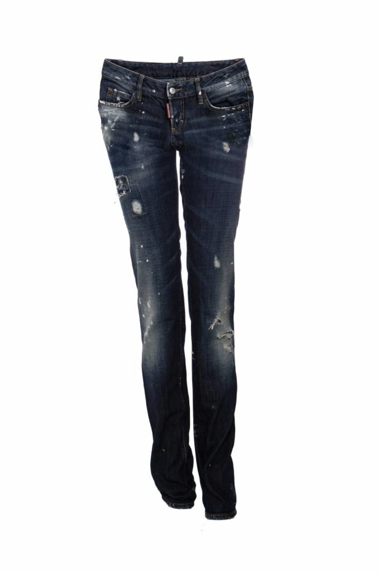 ASOS Super Skinny Jeans With Bleach Spots Mid Blue for Men | Lyst