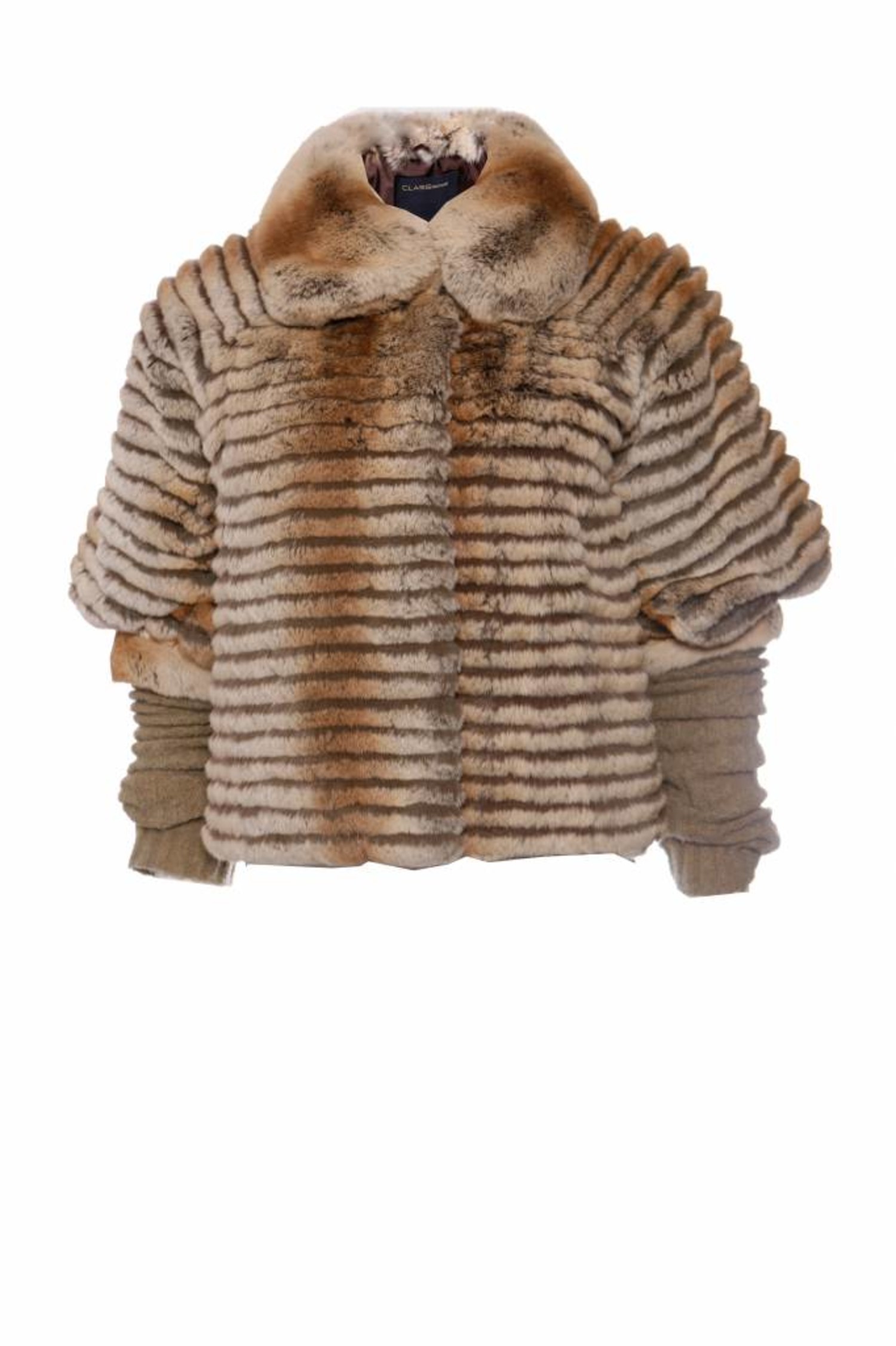 Forhandle elite Fremmedgørelse Roberto Cavalli Class, beige fur coat with super long removable wool  sleeves in size IT40/XS. - Unique Designer Pieces