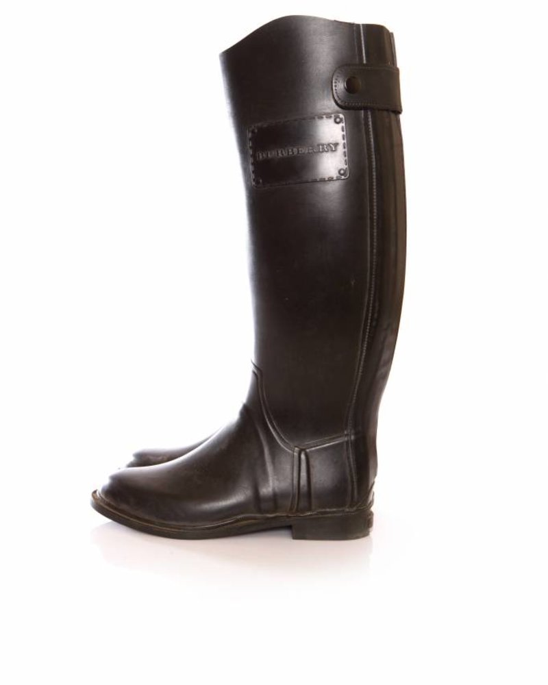 burberry rain boots black