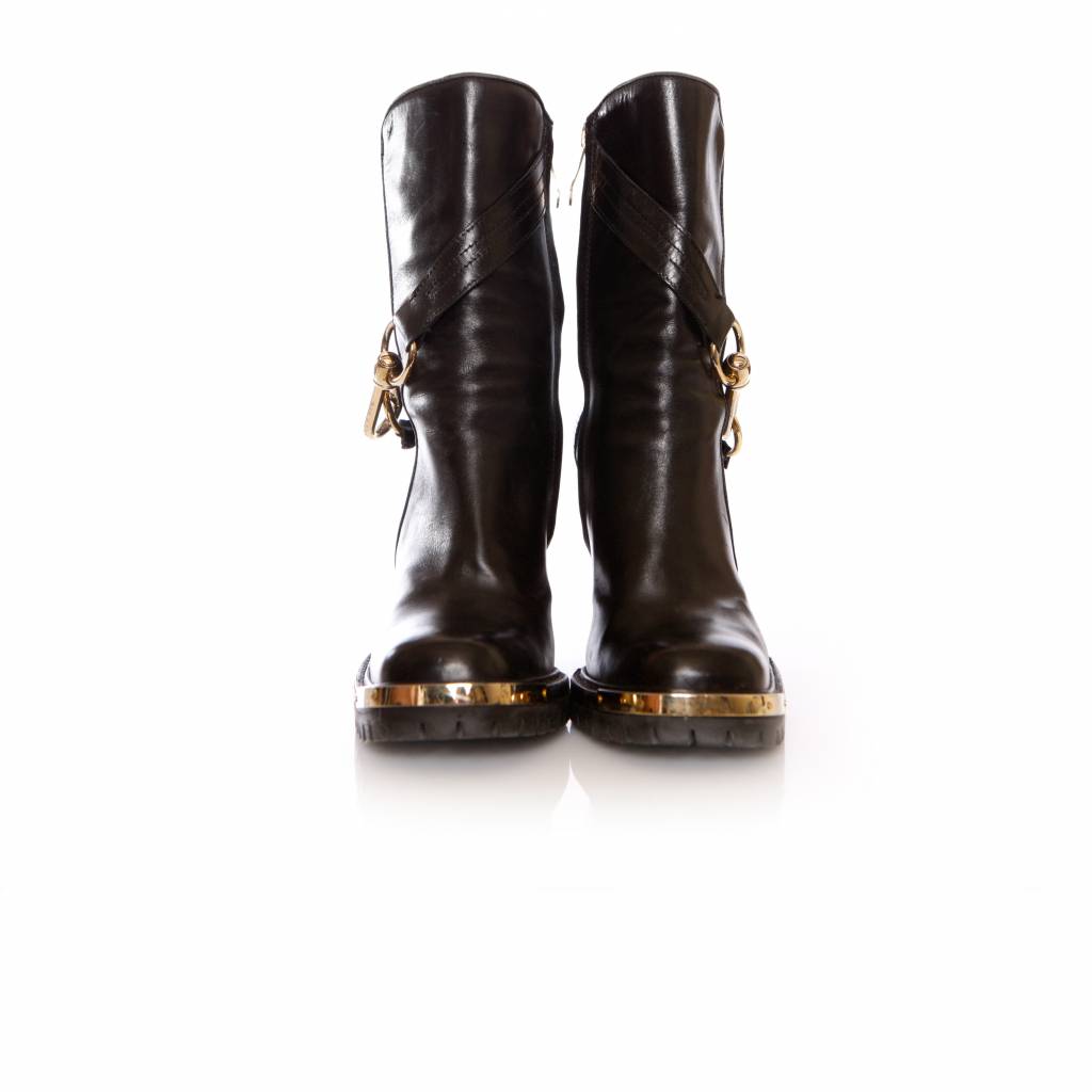 Gianmarco Lorenzi, black leather boots - Unique Designer Pieces