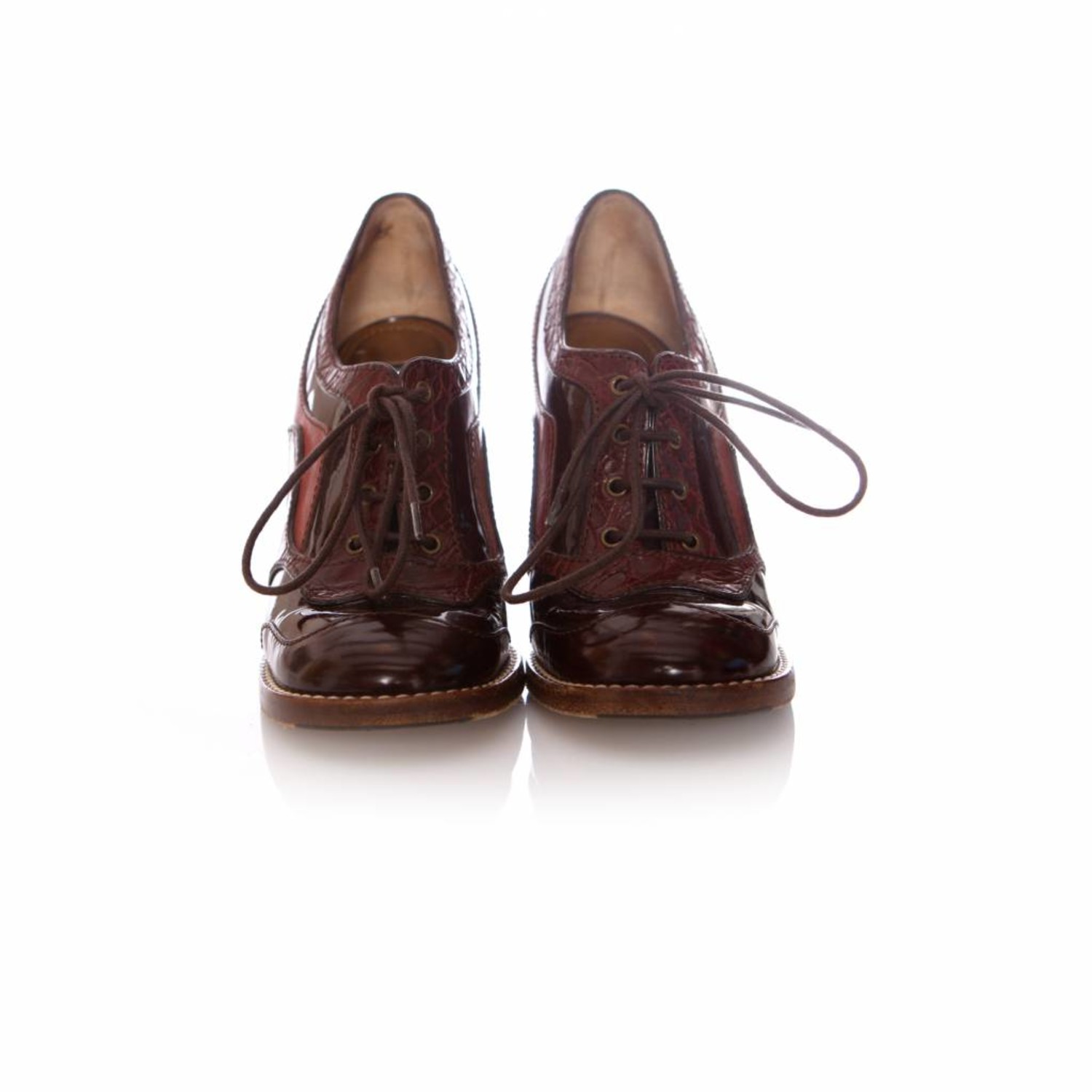 Dolce & Gabbana heeled brogue lace-up ankle boots in size