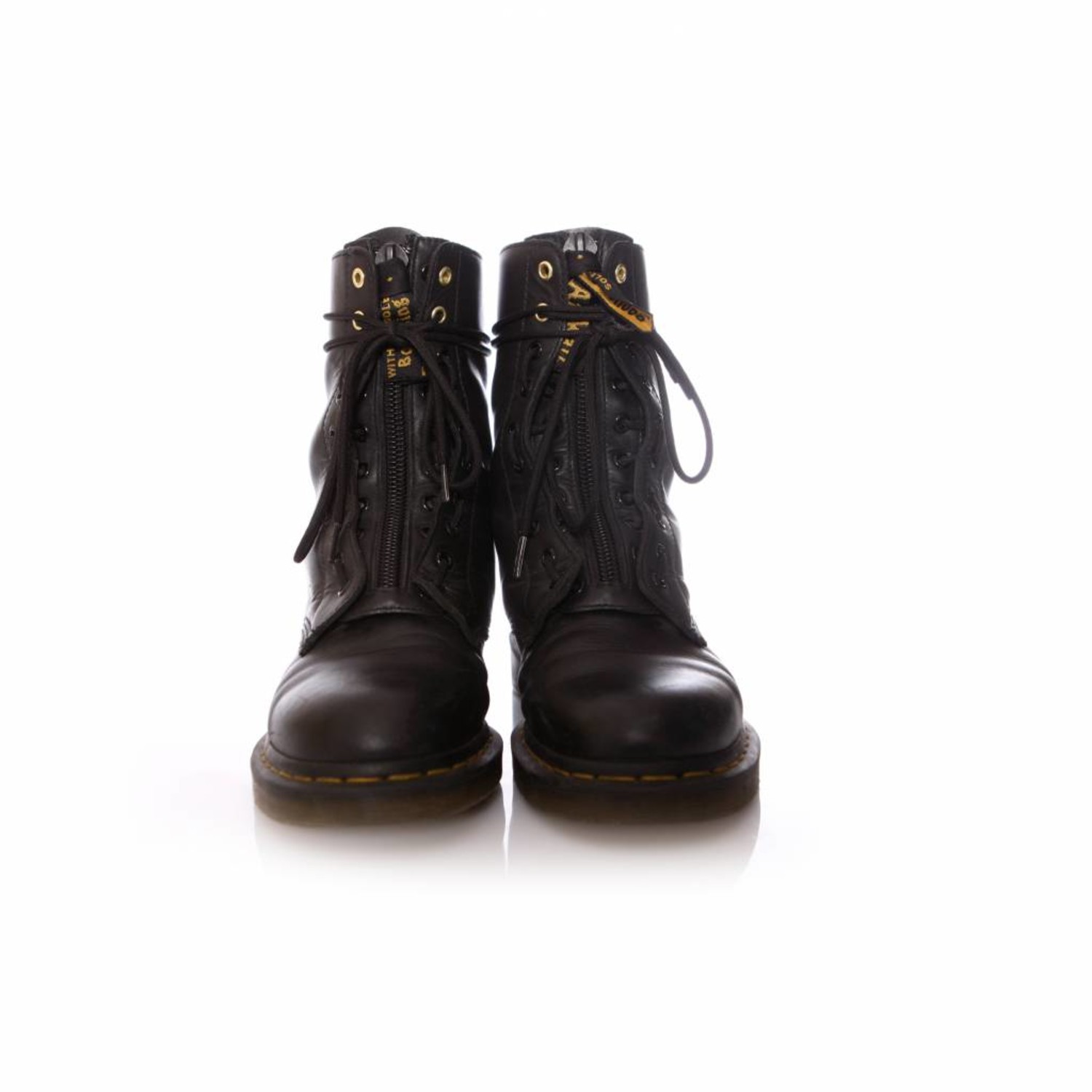 Dr Martens X Yohji Yamamoto, Black leather lace up boots Dr Martens X Yohji Yamamoto, Black leather lace up boots