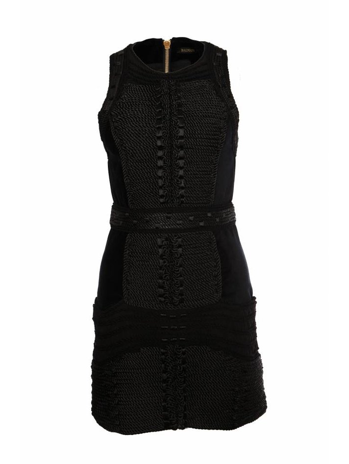 balmain h and m black dress This Balmain x H&M Dress Is Already Selling For $1.2K