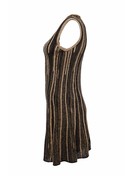 Missoni, black and gold striped dress. - Unique Designer Pieces