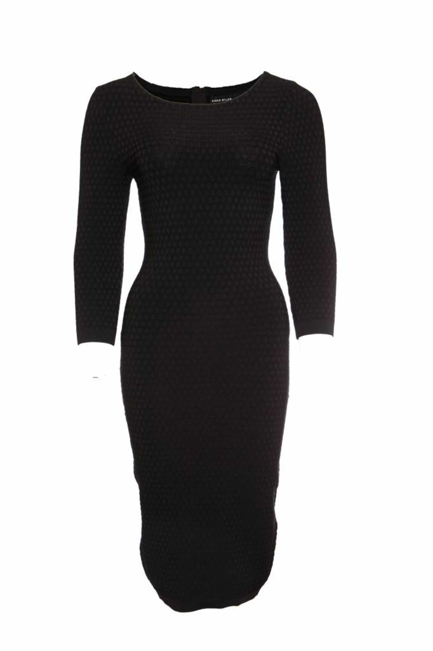 Ideaal genade Neem een ​​bad Karen Millen, zwarte stretch jurk met dot print in maat 2/XS. - Unique  Designer Pieces