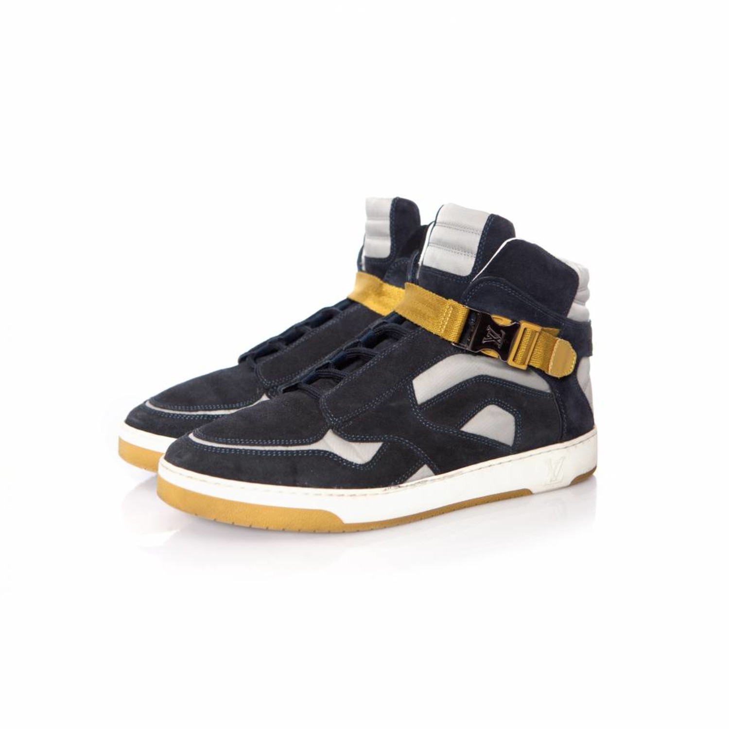 LOUIS VUITTON High Top Suede Sneaker Black