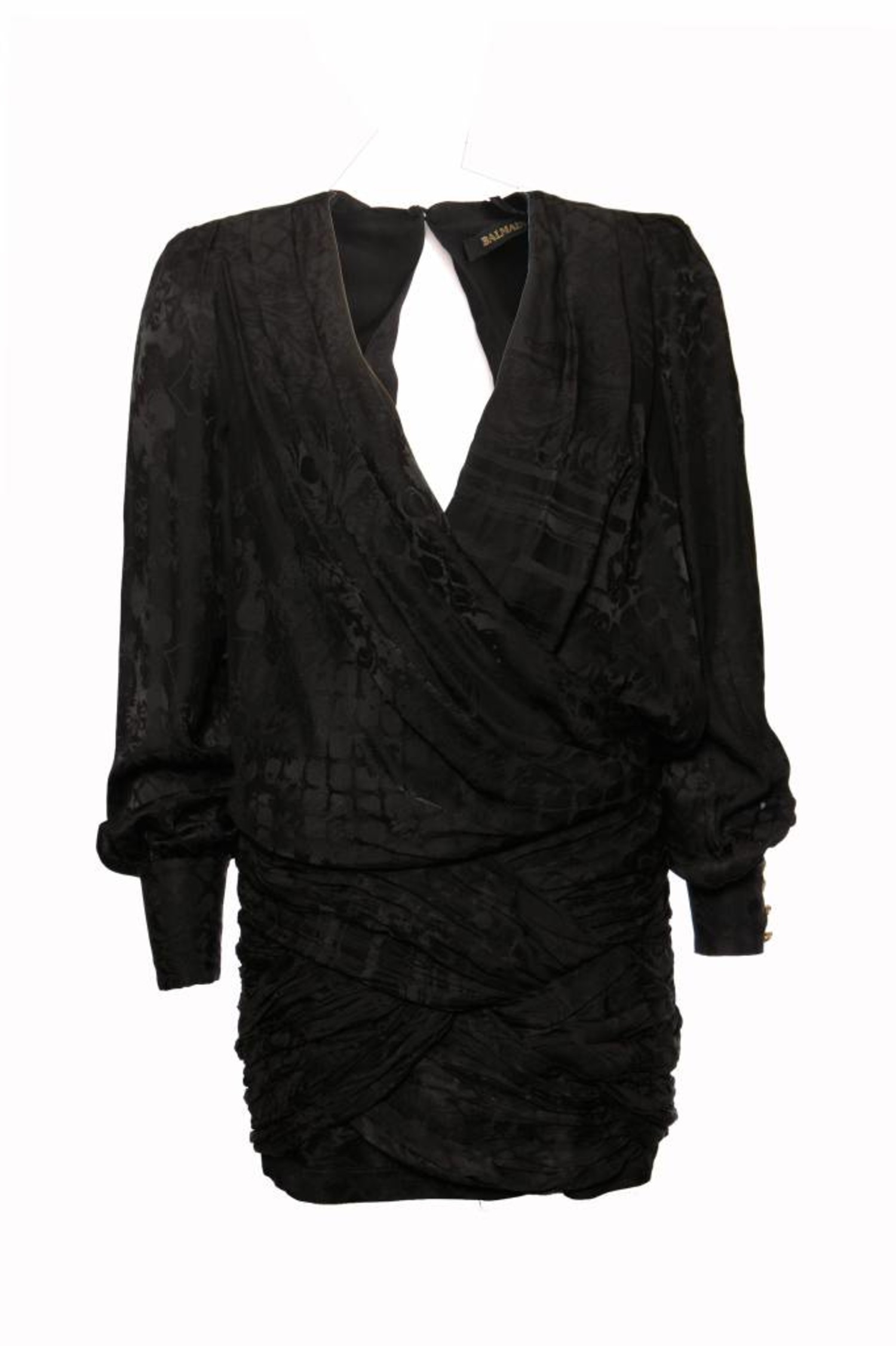h&m black silk dress