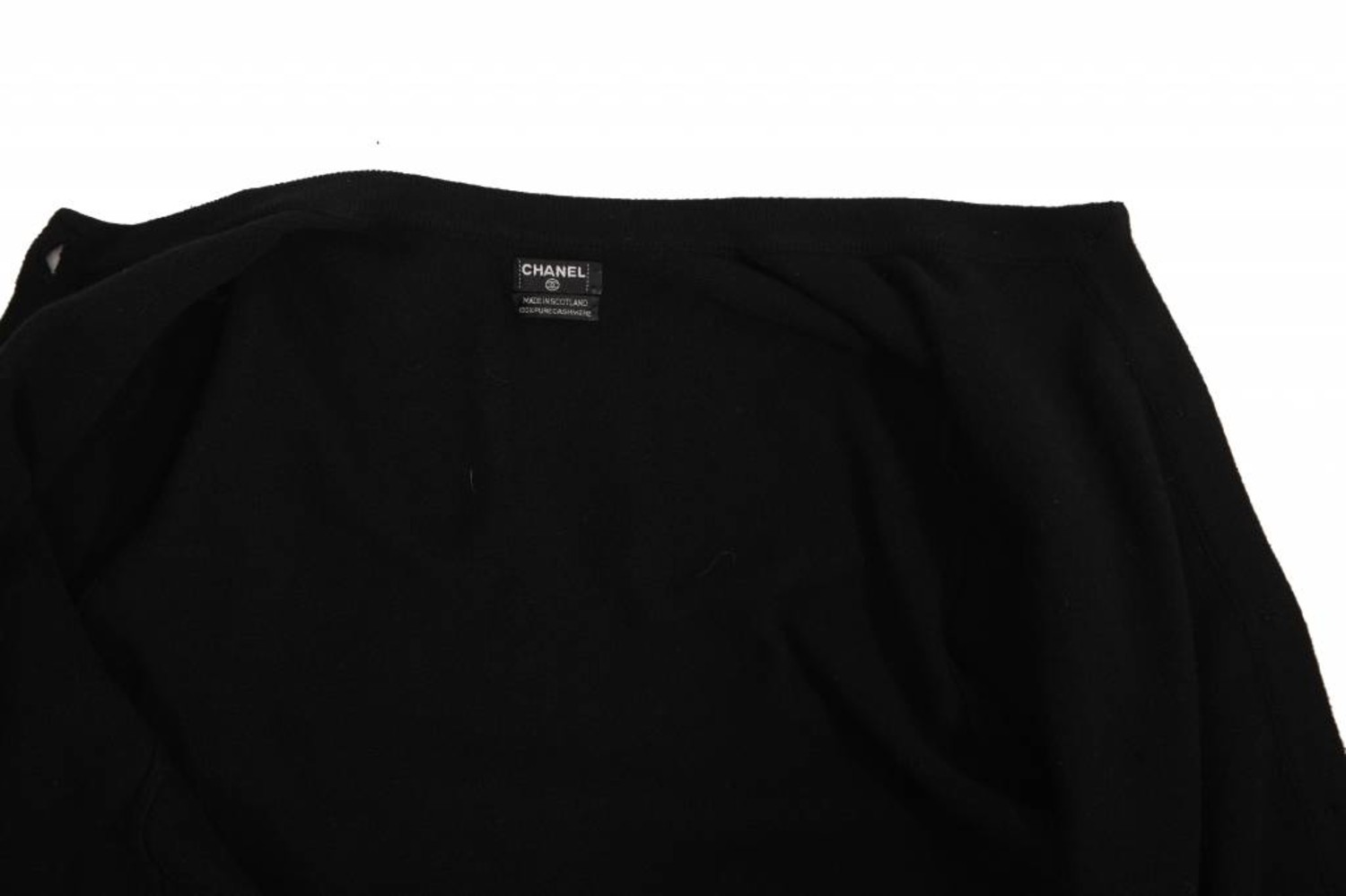 Chanel, black cashmere cardigan in size FR38/S. - Unique Designer