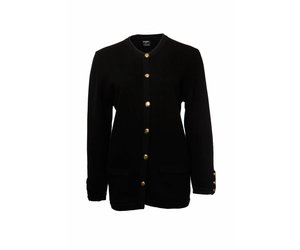 Chanel, black cashmere cardigan in size FR38/S. - Unique Designer Pieces