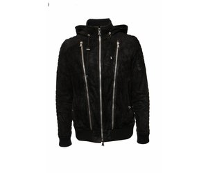 Balmain, hooded biker jacket - Unique Designer Pieces