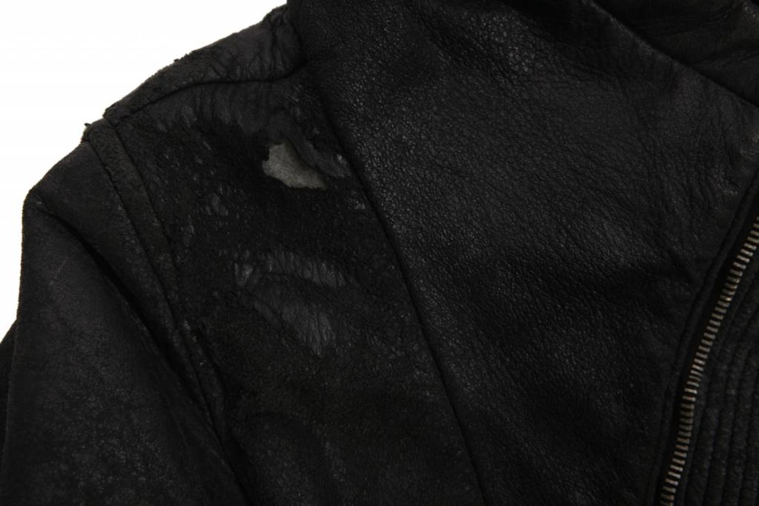 Rick Owens, leather jacket in size L. - Unique Designer Pieces Rick Owens, leather jacket in size L. - Unique Designer Pieces