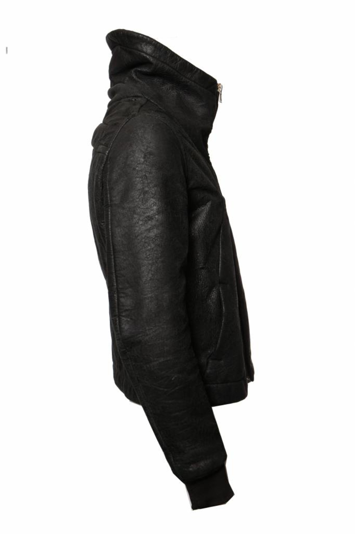 Rick Owens, leather jacket in size L. - Unique Designer Pieces Rick Owens, leather jacket in size L. - Unique Designer Pieces