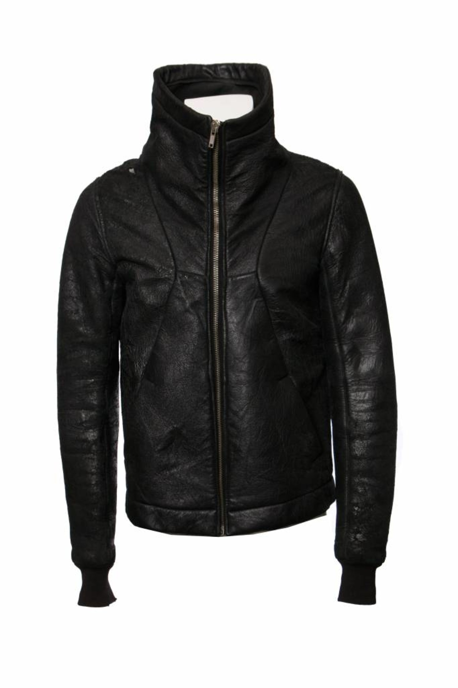 Rick Owens, leather jacket in size L. - Unique Designer Pieces Rick Owens, leather jacket in size L. - Unique Designer Pieces