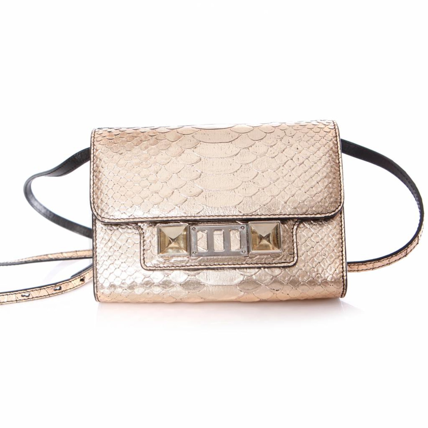Proenza Schouler, Metallic Embossed Python PS11 Wallet with
