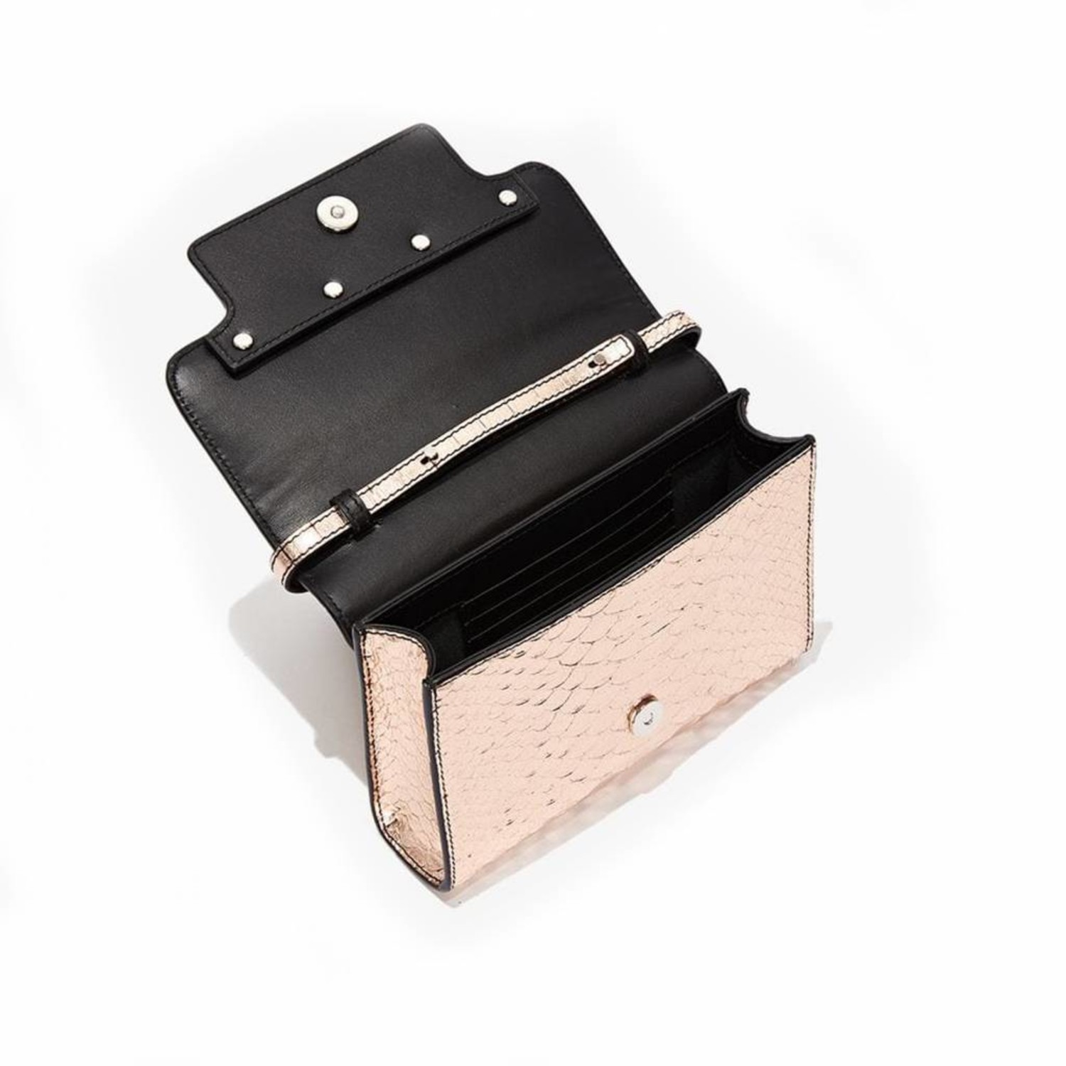 Proenza Schouler, Metallic Embossed Python PS11 Wallet with Strap 