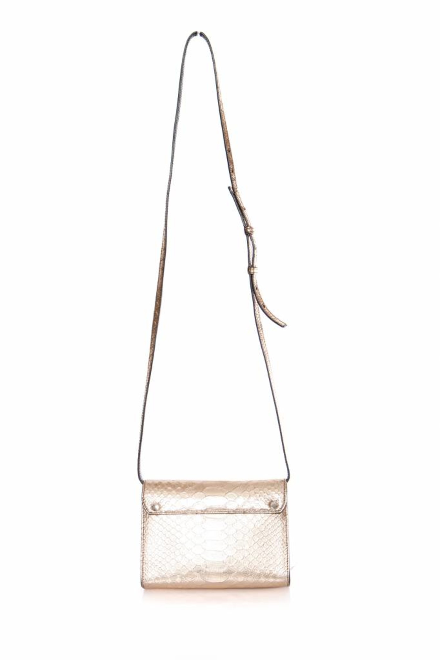 Proenza Schouler, Metallic Embossed Python PS11 Wallet with Strap 