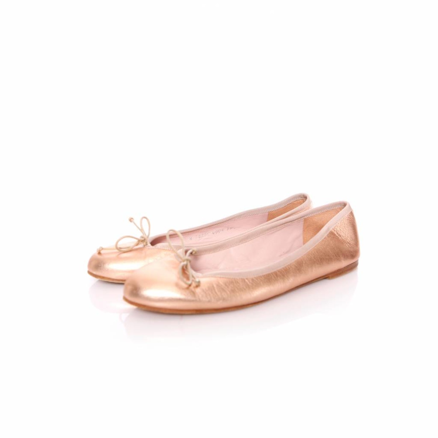 Paul Warmer, roze metallic ballerina's. - Designer Pieces