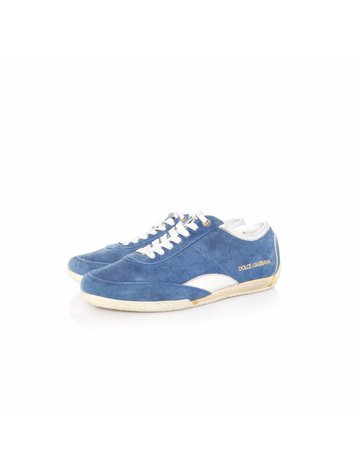 Louis Vuitton Vintage Pre-owned Leather sneakers Blue Heren 