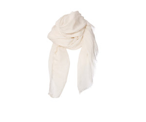 小物 23SS WHITE CASHMERE GAUZE SCARF Oussum Long White Pashmina Silk Scarf for Women, Solid