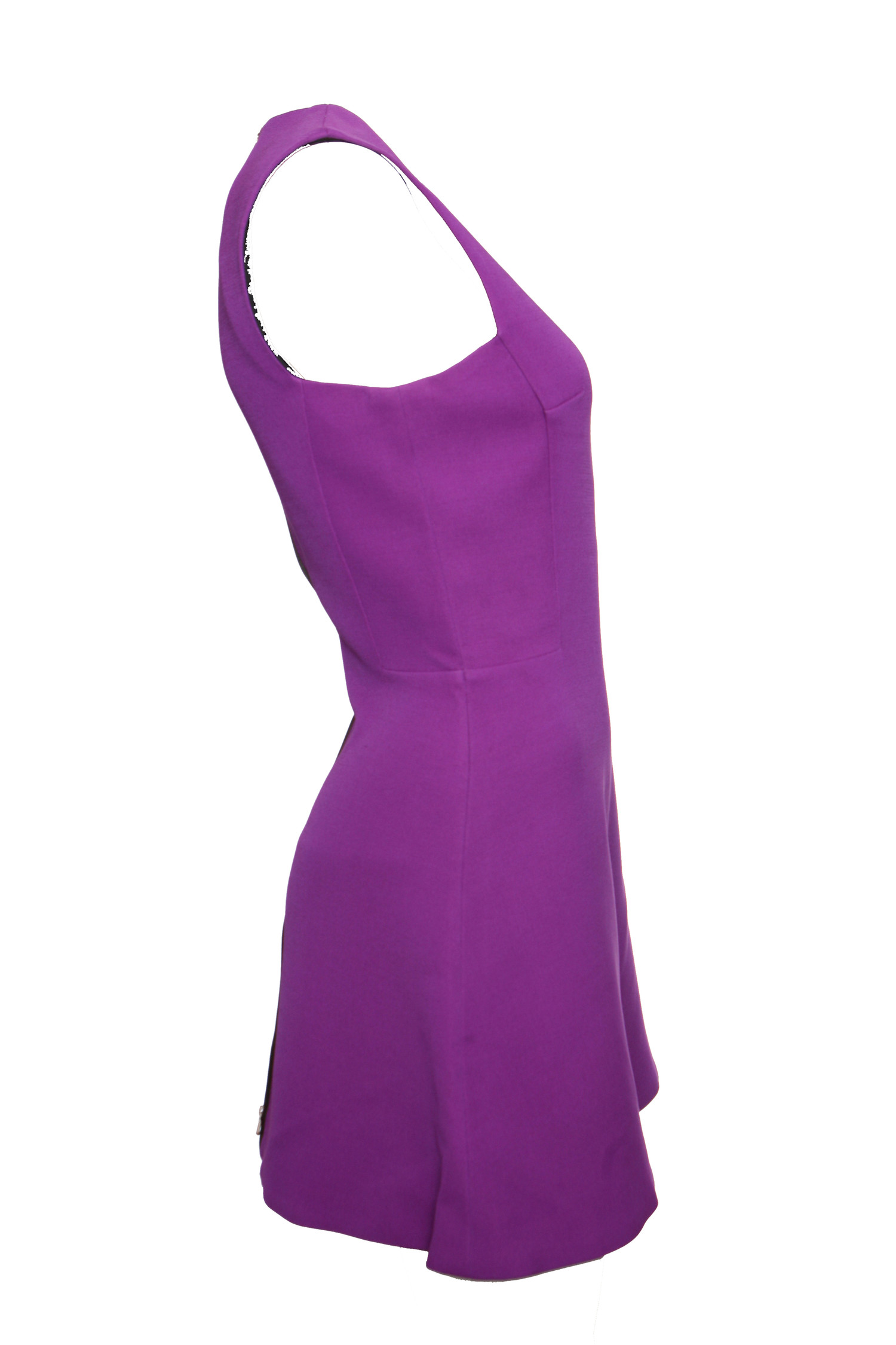 Victoria Beckham, Purple flared dress. - Unique Designer Pieces Victoria Beckham, Purple flared dress. - Unique Designer Pieces
