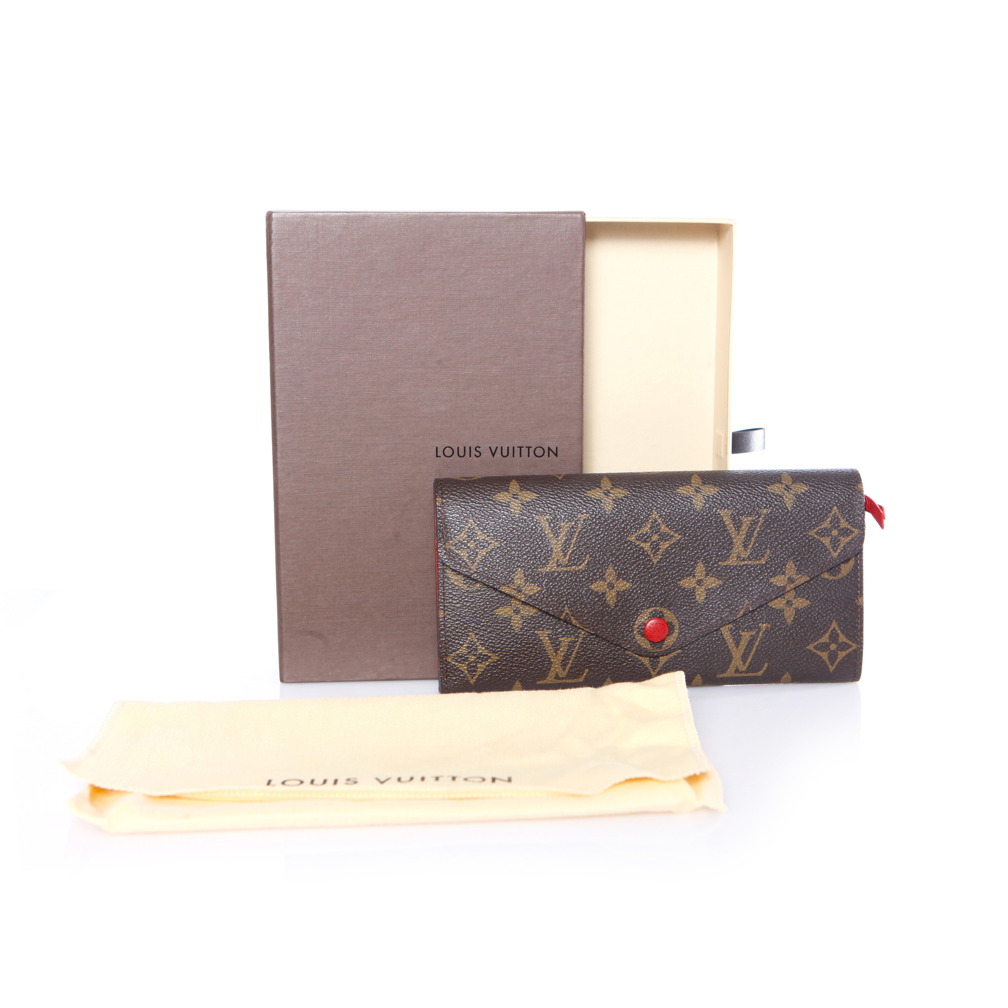 Louis Vuitton Wallet Purse Trifold Monogram Woman Authentic Used Y1694