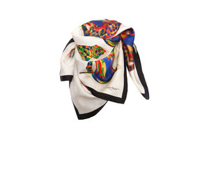 Cartier, Must de cartier multicolor panther pattern print silk