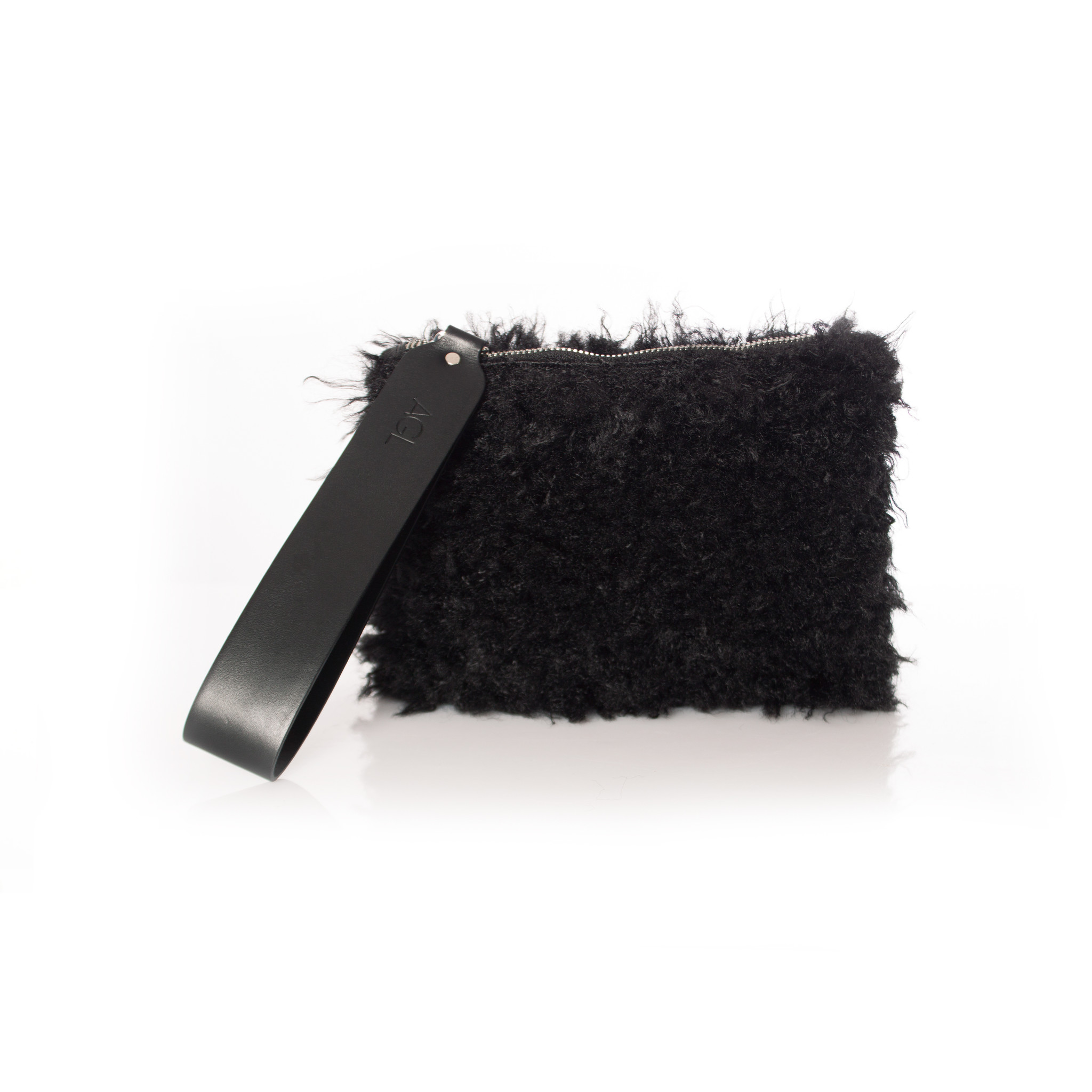 Black Grained leather pouch Bag – Carlos Campos New York