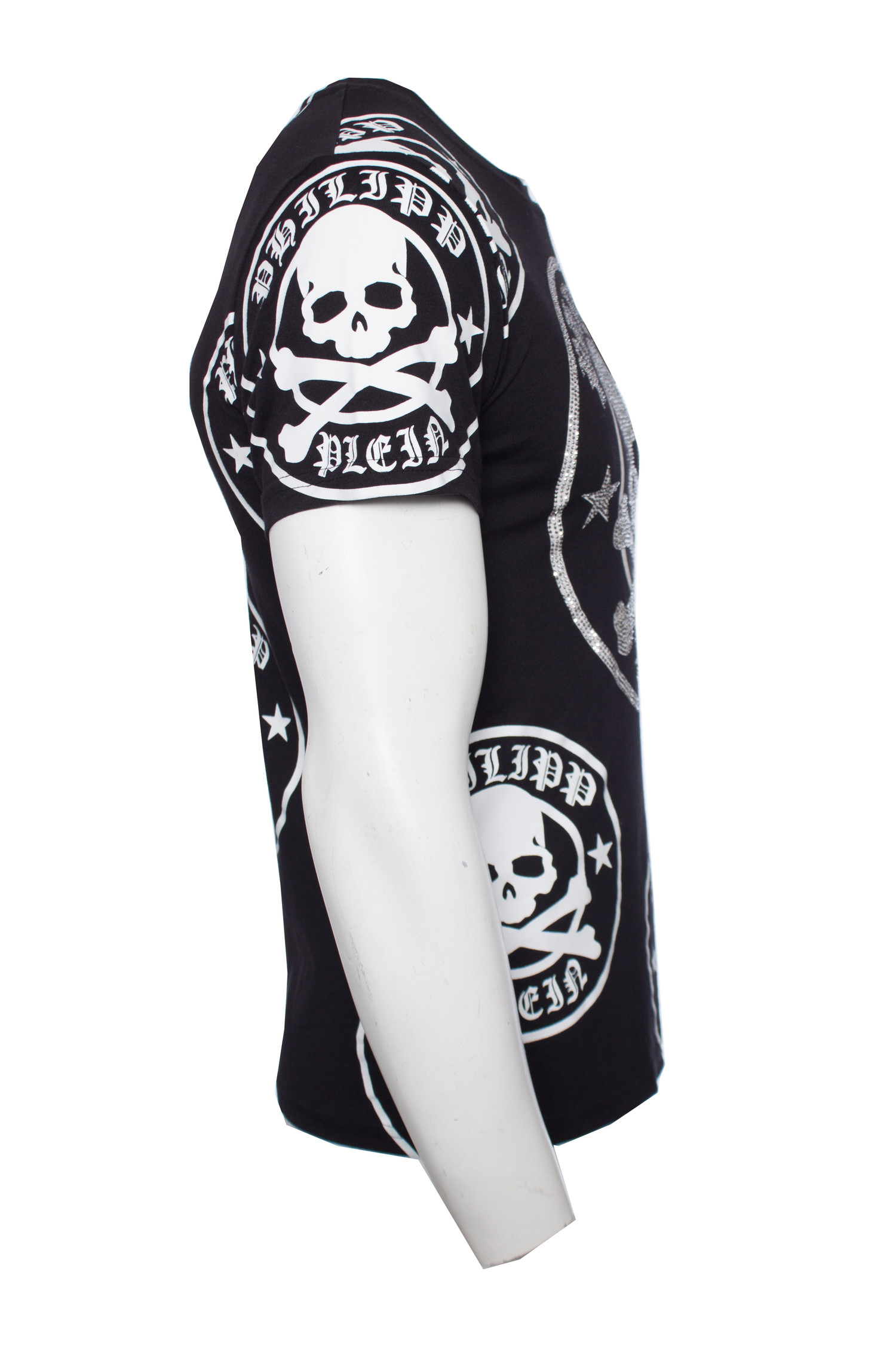 Philipp Plein, Black T-shirt with skull. - Unique Designer Philipp Plein, Black T-shirt with skull. - Unique Designer