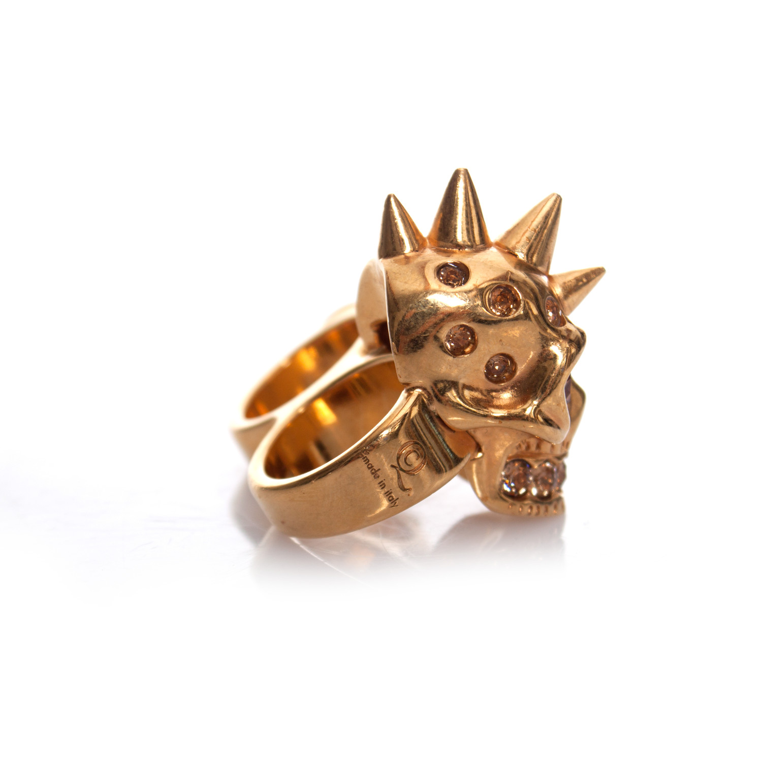 Alexander McQueen, Double knuckle skull ring - Unique Designer Pieces