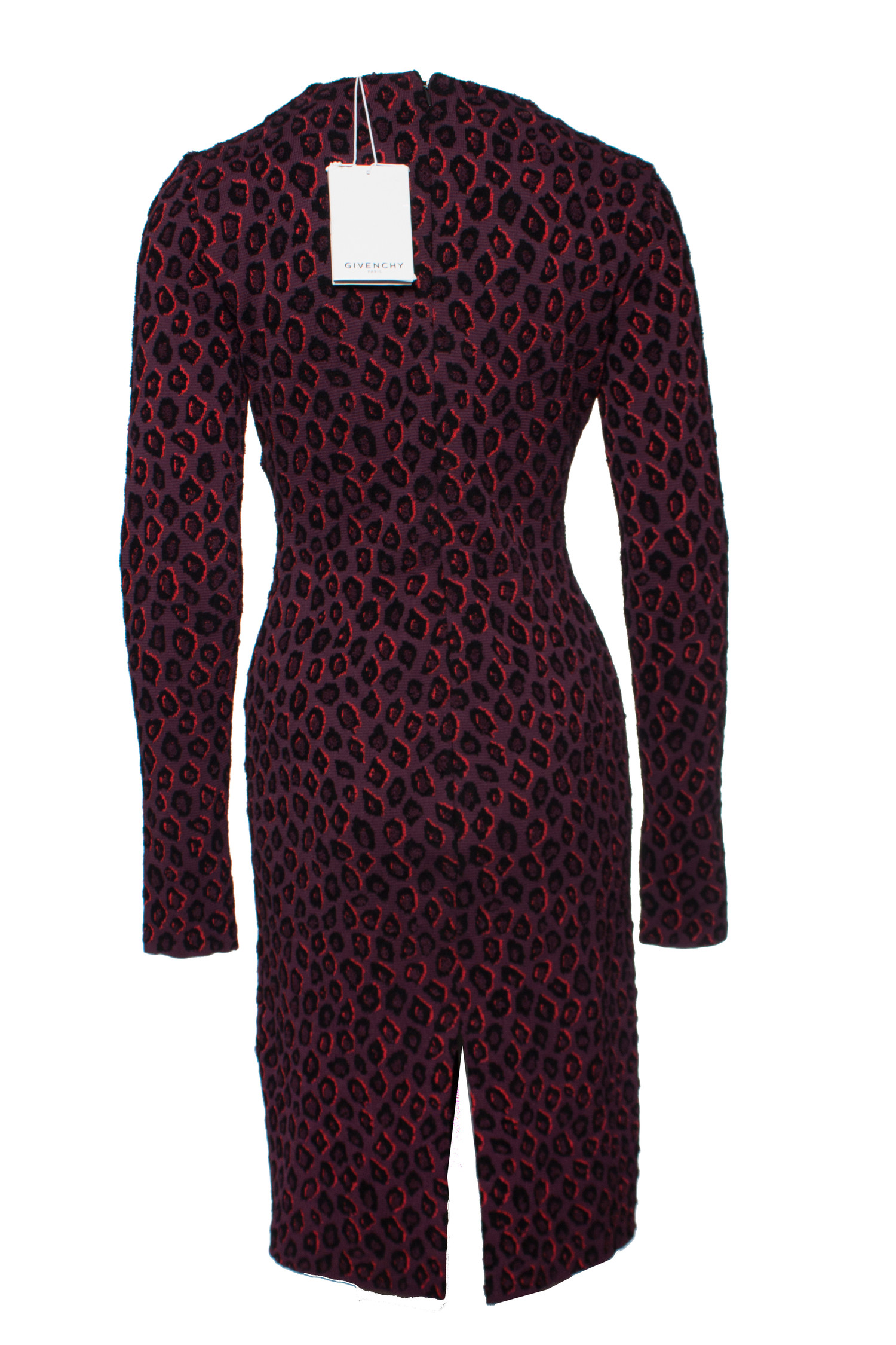 Givenchy Aubergine colored leopard print dress. Unique Designer Pieces