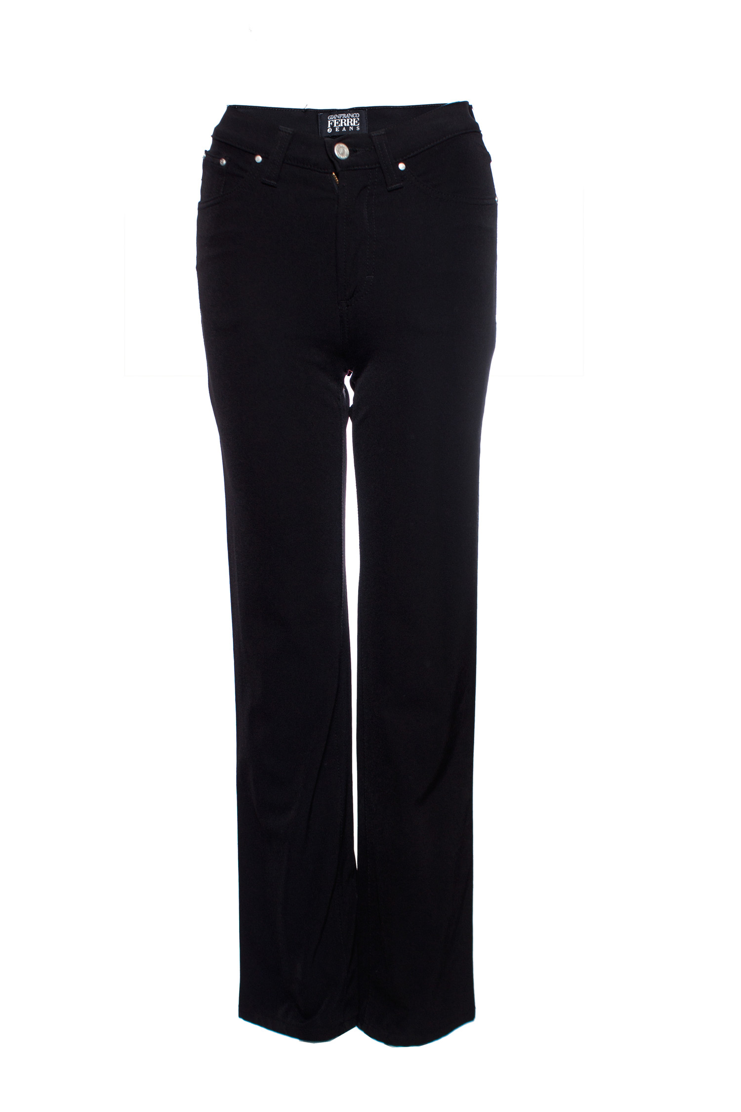 Gianfranco Ferre Jeans, black stretch trousers. - Unique Designer Pieces