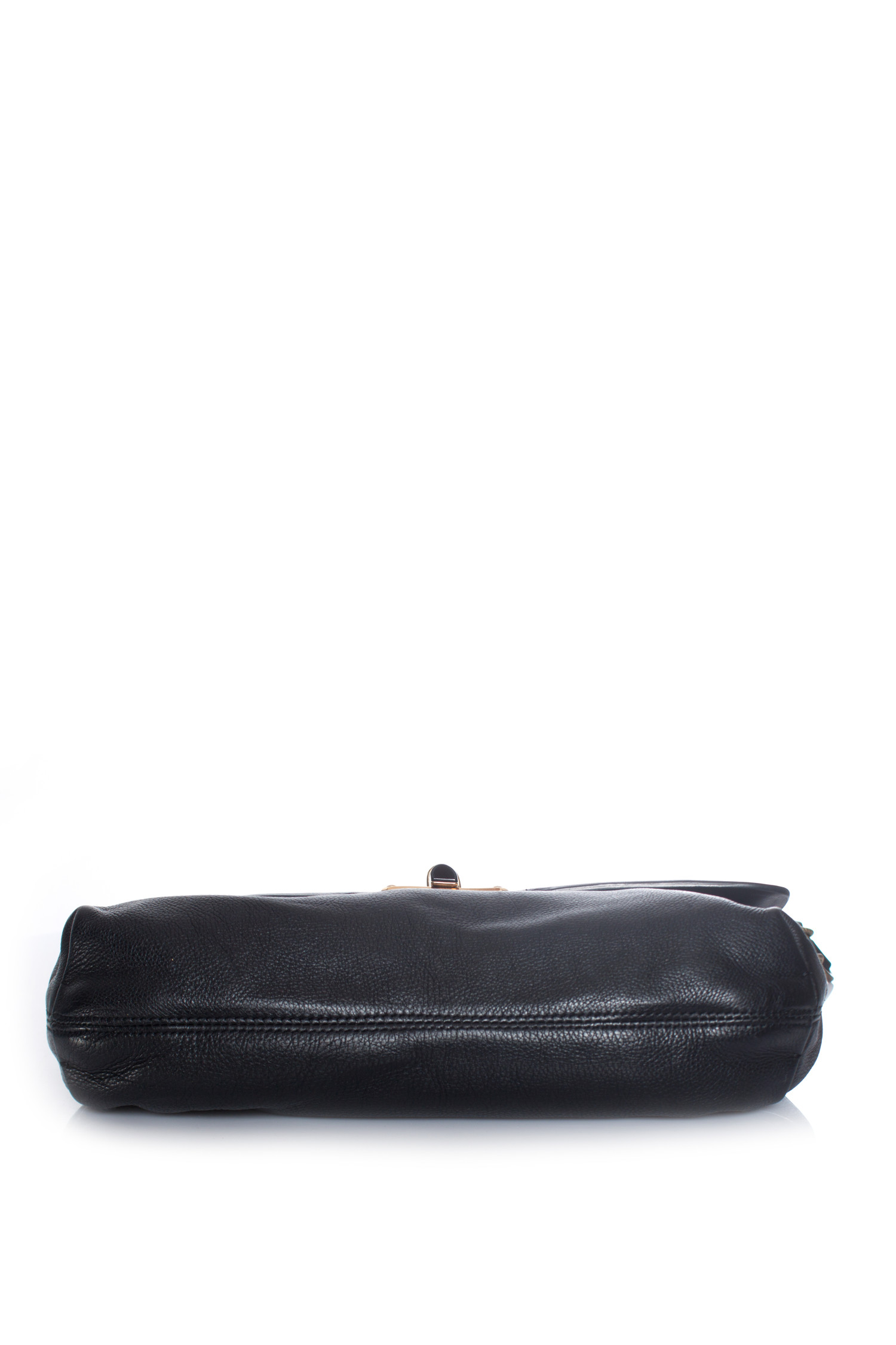 Lanvin, black leather shoulder bag with single or double