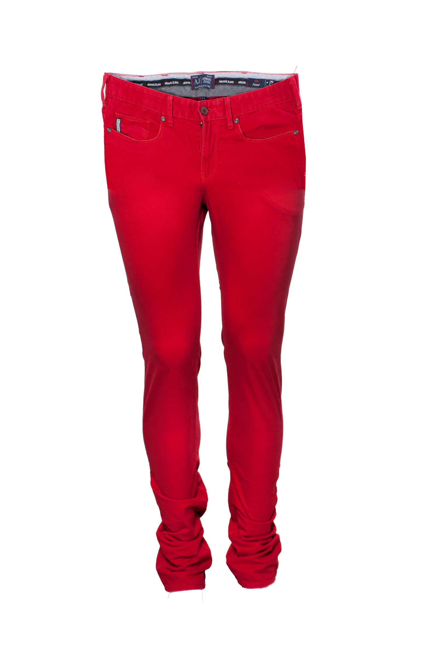 Armani Jeans, Red jeans in size W29/S. - Unique Designer Pieces