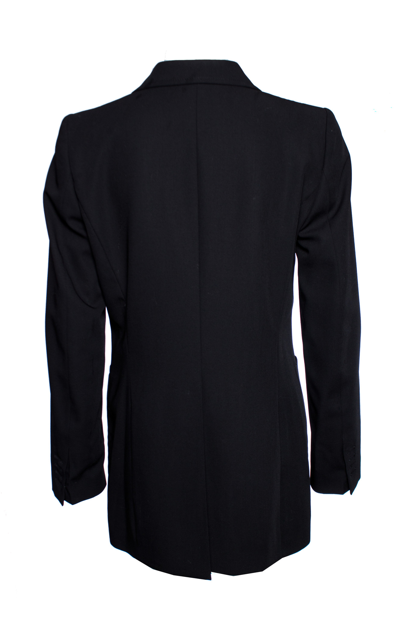 Dries van Noten, black wool blazer with shiny revert and press studs in ...