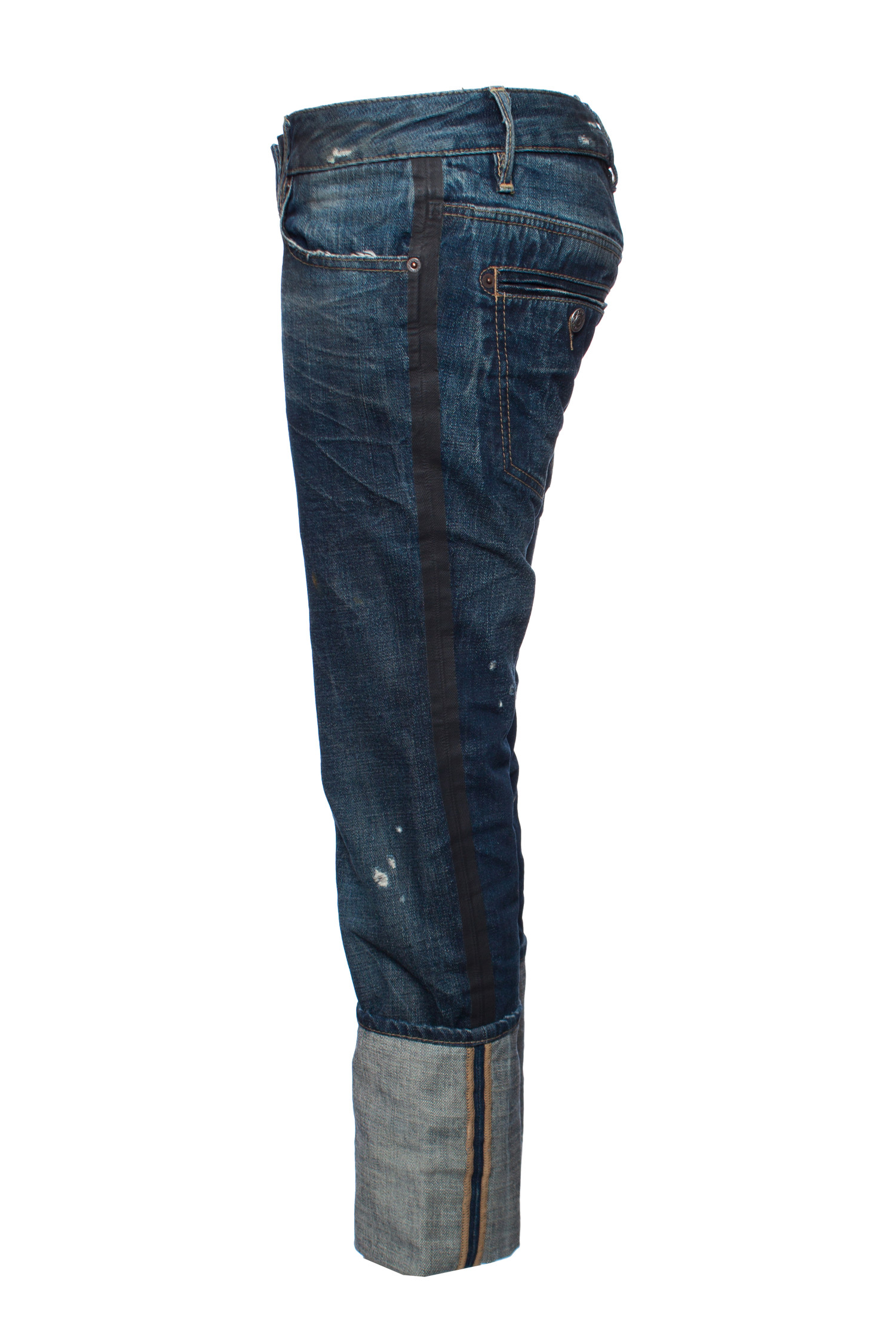 Dsquared2, Blue jeans with extra high turned pipes in size IT42/S ...