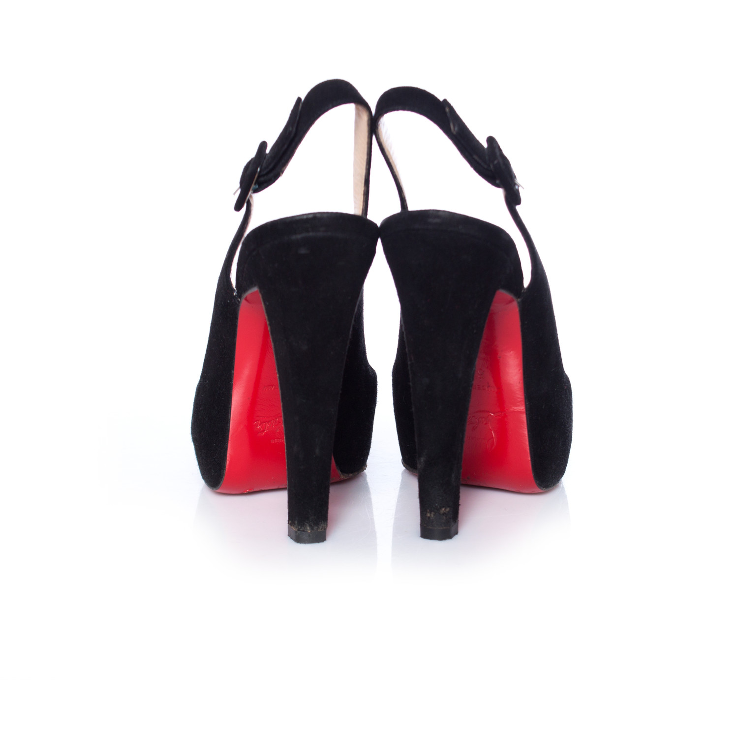 christian louboutin peep toe slingback