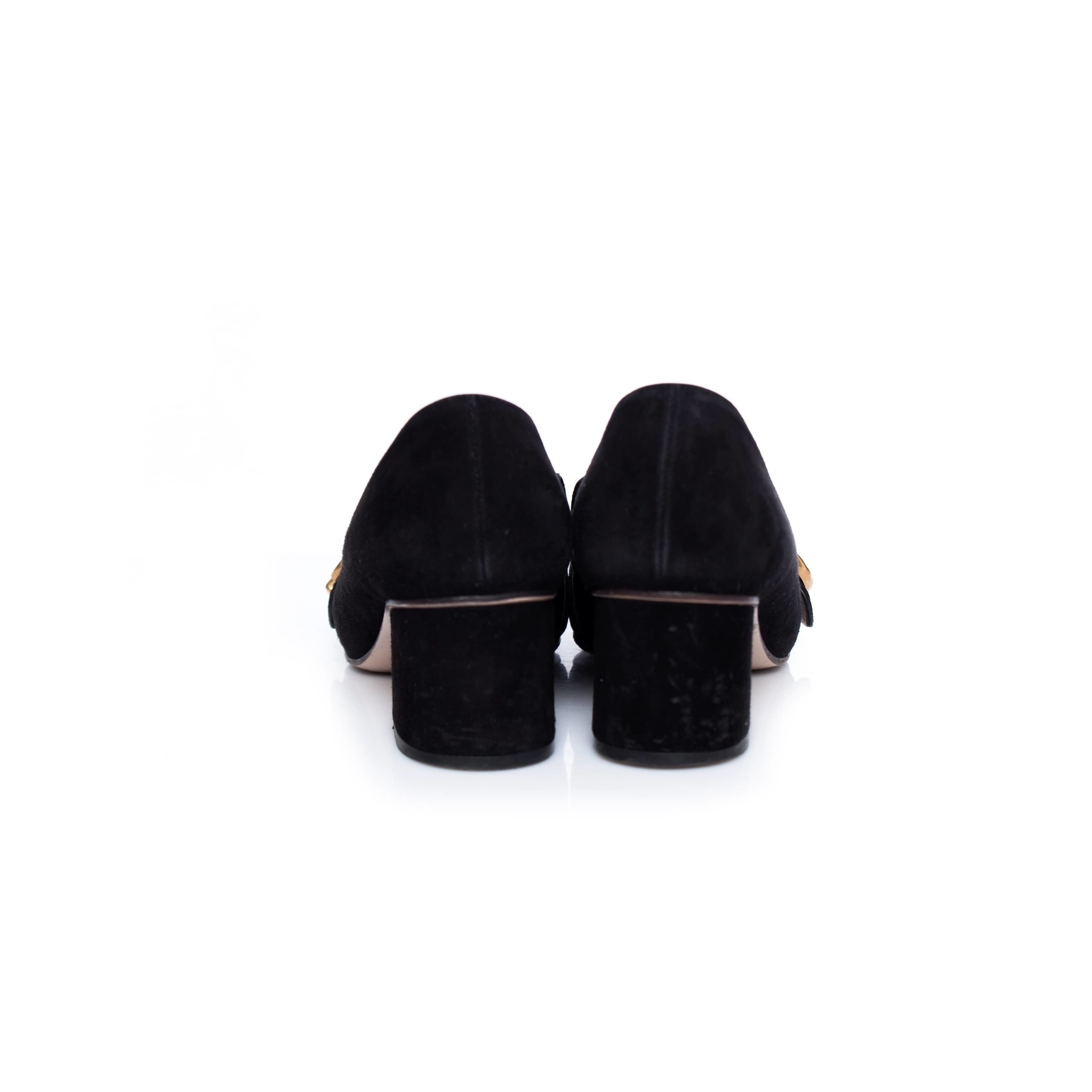 Gucci Black GG Marmont Loafers ○ Labellov ○ Buy and Sell Authentic Luxury