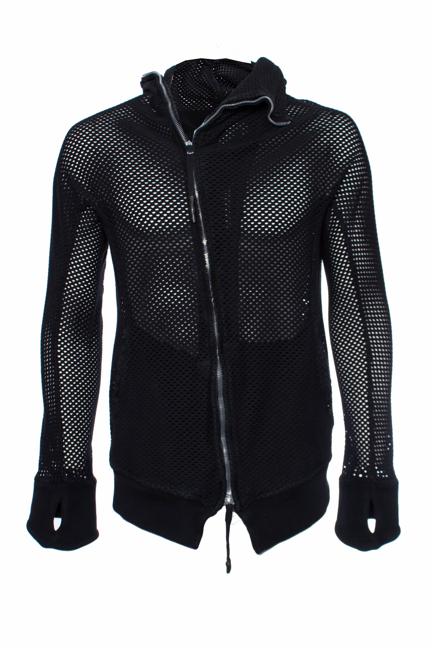 Boris Bidjan Saberi, perforated ninja zipper hoody. - Unique Boris Bidjan Saberi, perforated ninja zipper hoody. - Unique