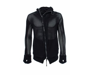 Boris Bidjan Saberi, perforated ninja zipper hoody. - Unique