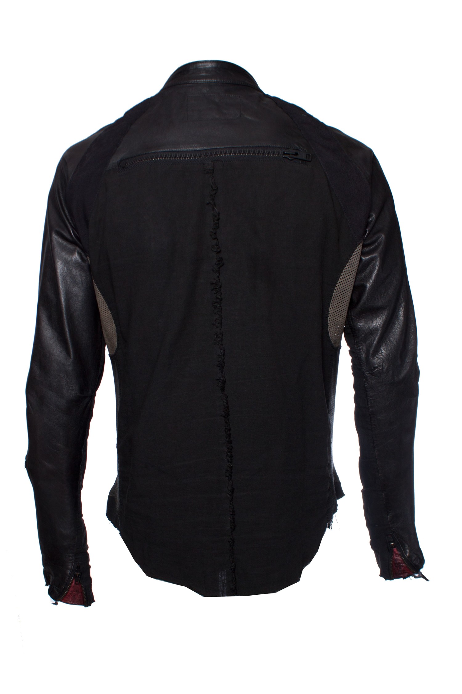 LGB, Black leather biker jacket. - Unique Designer Pieces LGB, Black leather biker jacket. - Unique Designer Pieces
