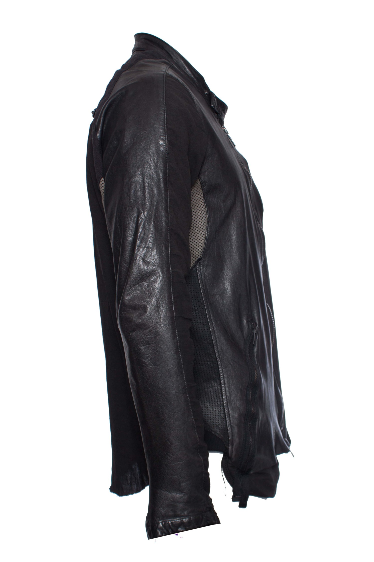 LGB, Black leather biker jacket. - Unique Designer Pieces LGB, Black leather biker jacket. - Unique Designer Pieces