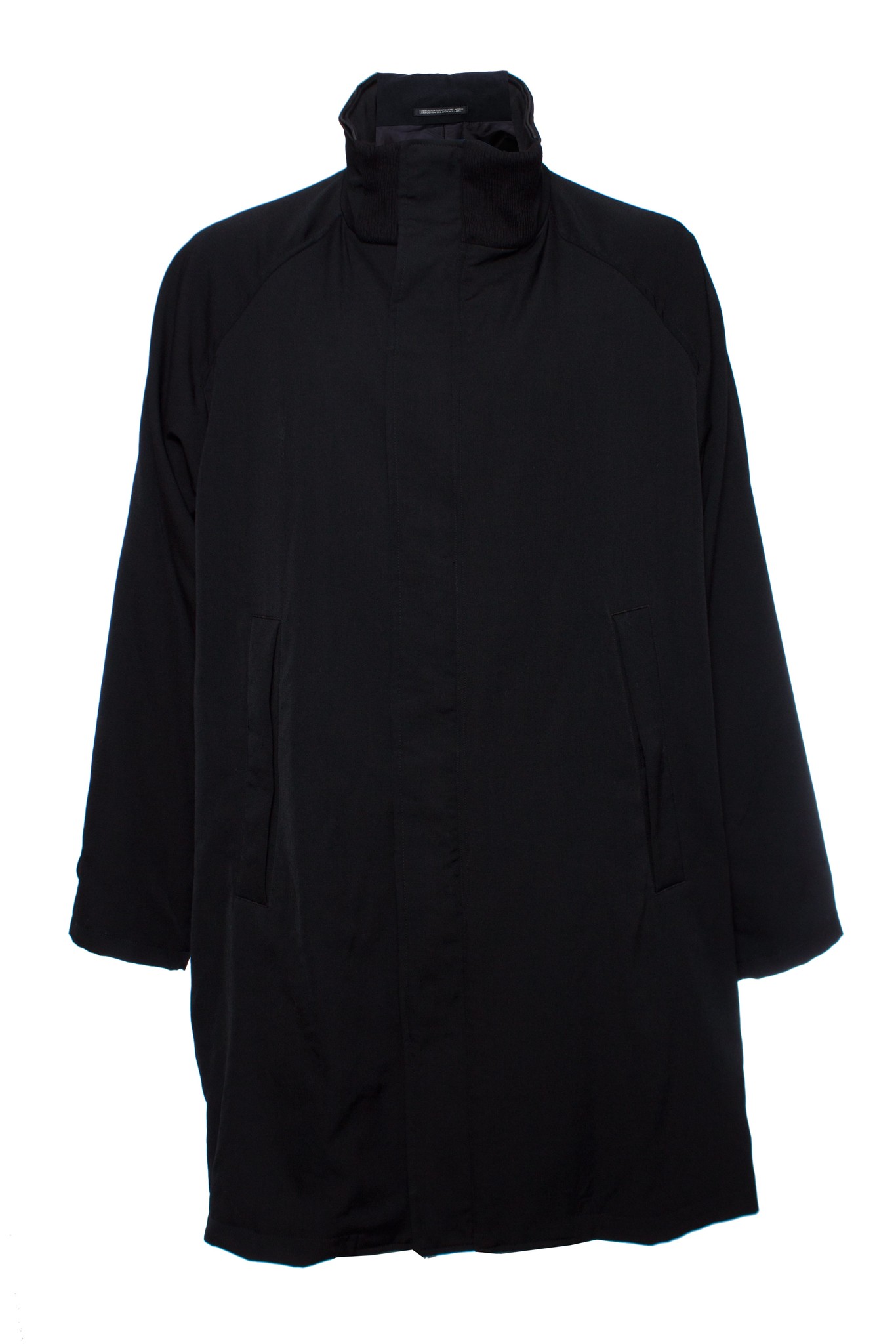 Yohji Yamamoto, Oversized coat with removable zip scarf. - Unique ...