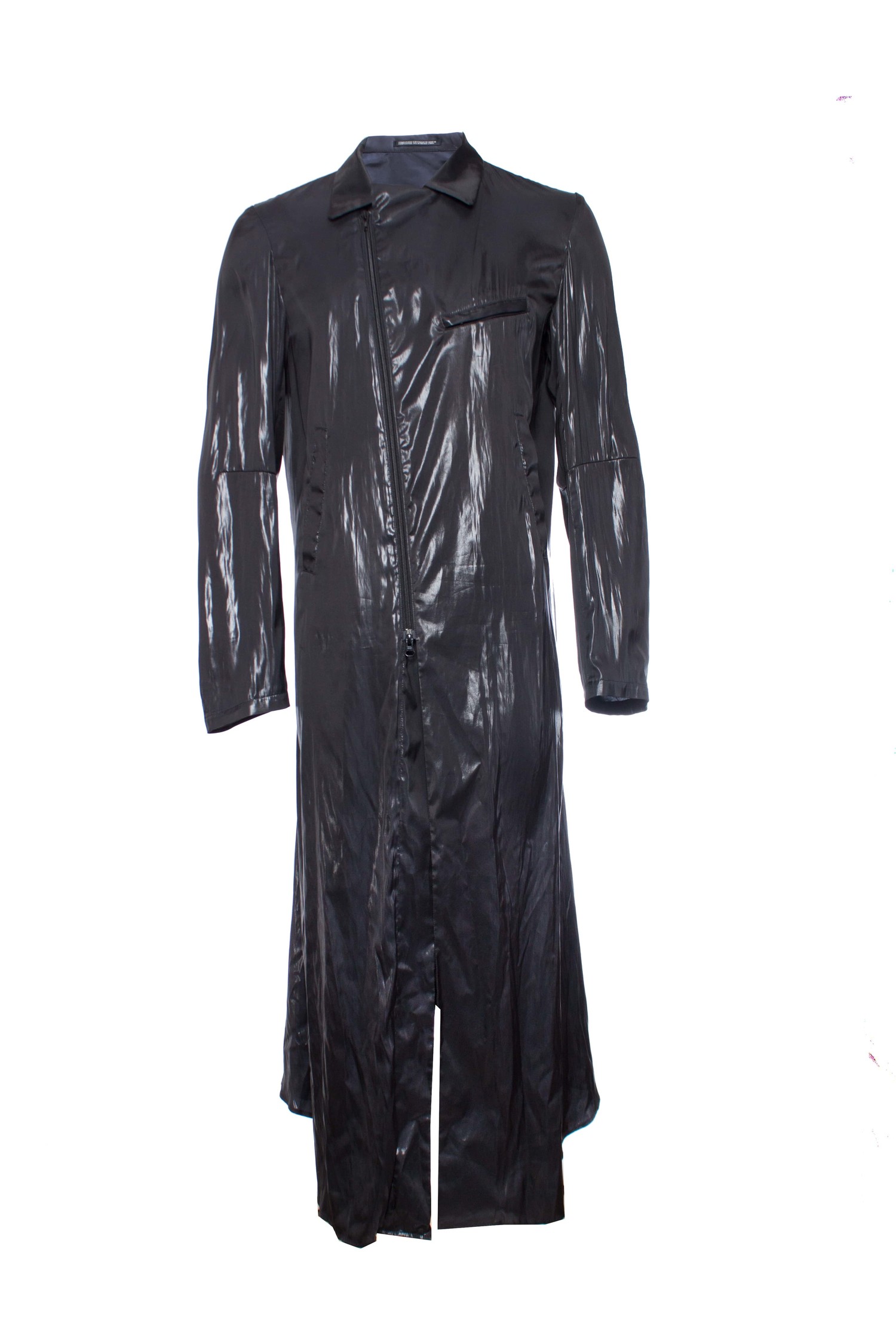 Yohji Yamamoto, Shiny long jacket. - Unique Designer Pieces