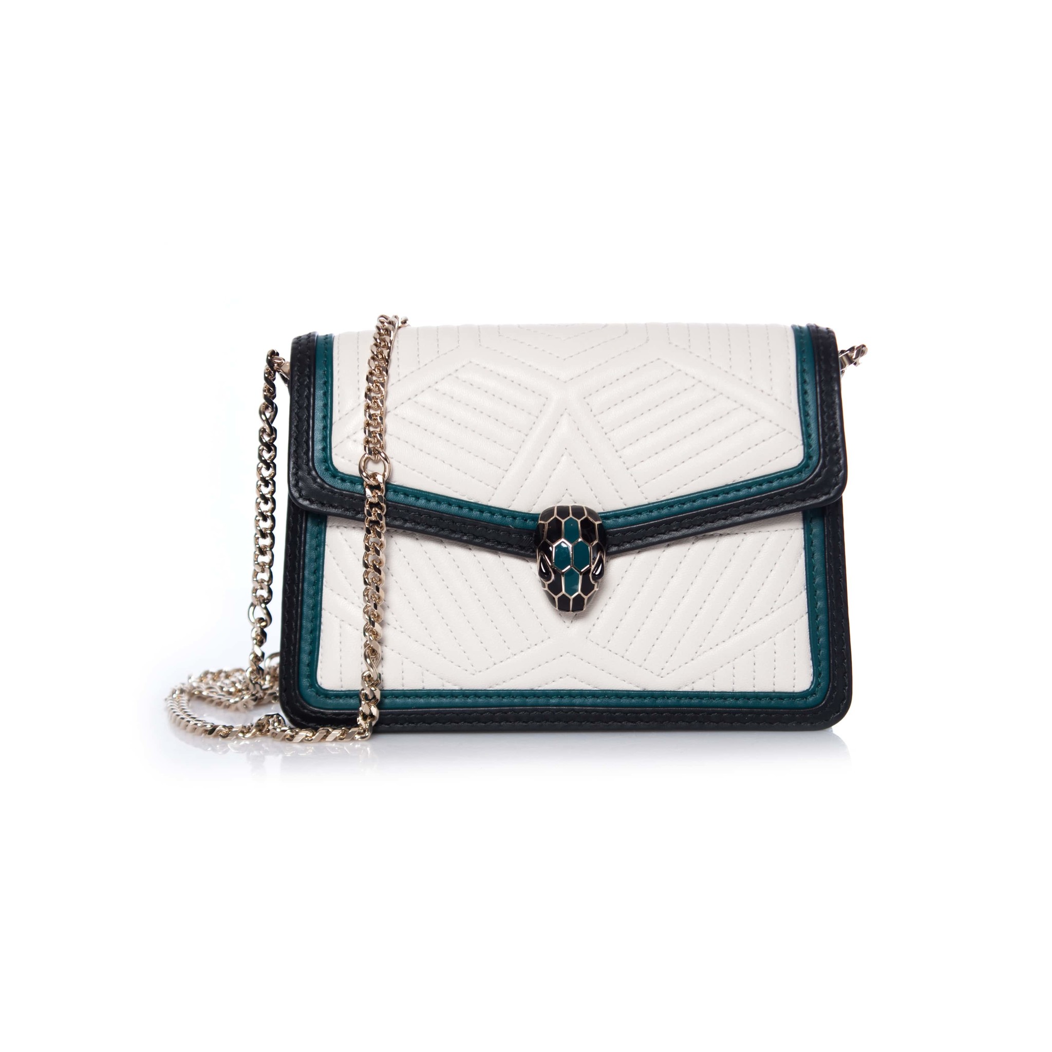 Serpenti crossbody bag Bvlgari White in Water snake - 28188212