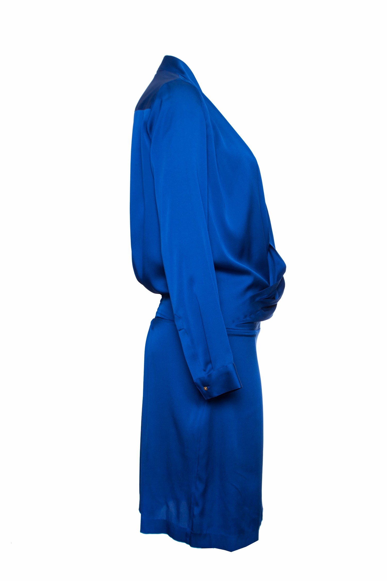 Diane von Furstenberg, silk dress in cobalt blue - Unique Designer Pieces