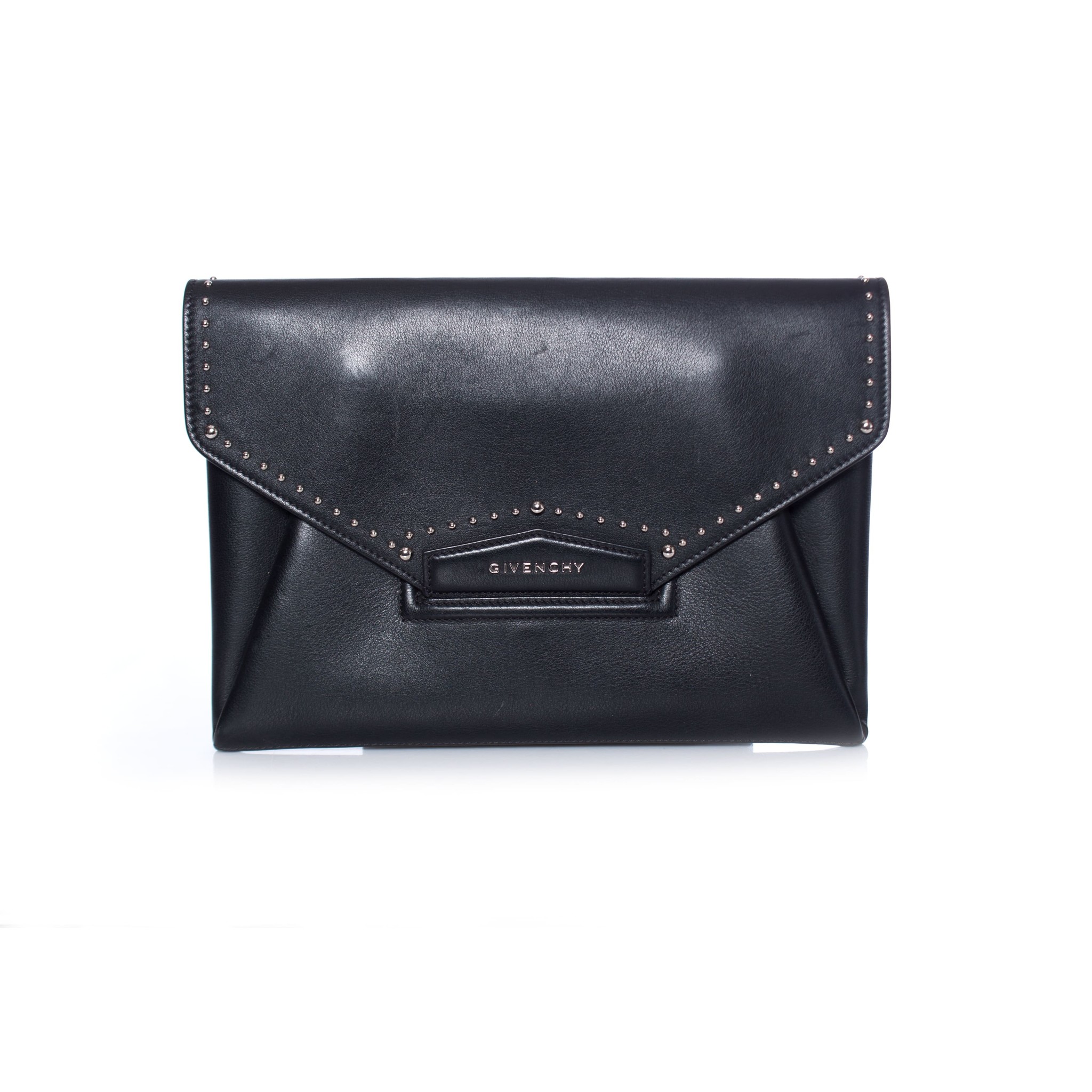 Givenchy, Antigona studded leather clutch bag - Unique Designer Pieces